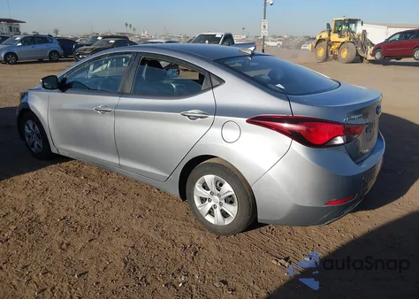 2016 Hyundai Elantra Se from USA, damaged, VIN 5NPDH4AEXGH711410